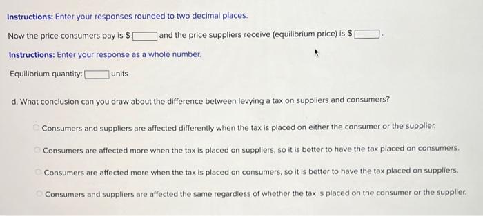 Use the supply and demand information in the