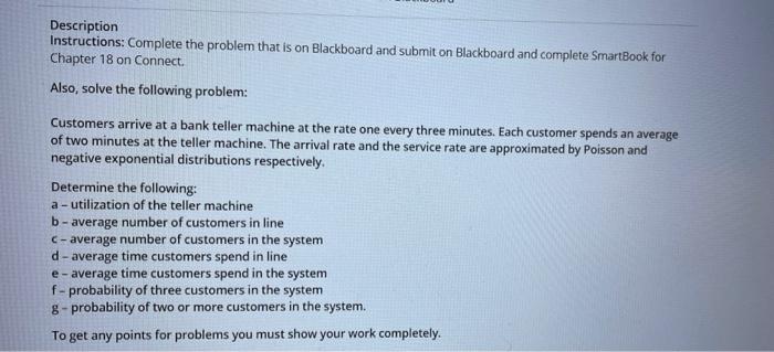 Description Instructions: Complete the problem