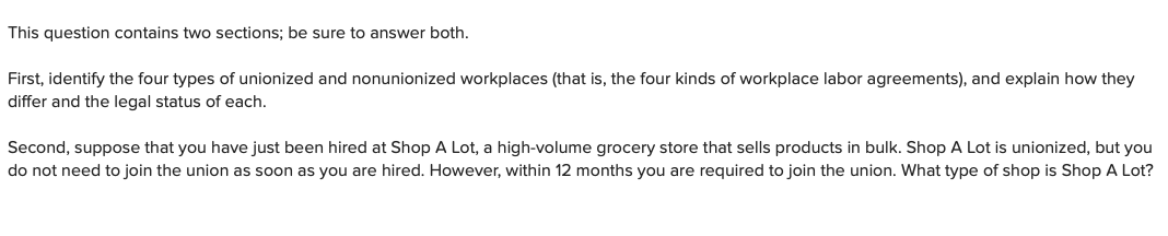 This question contains two sections; be sure to