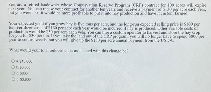 You are a retired landowner whose Conservation