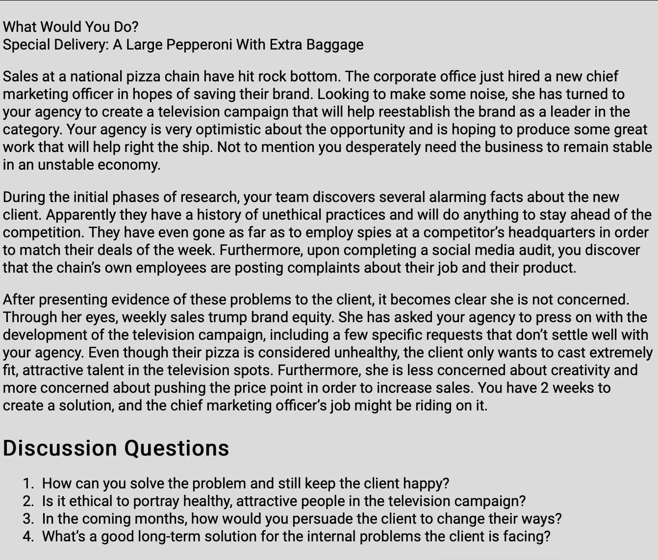 What Would You Do? Special Delivery: A Large