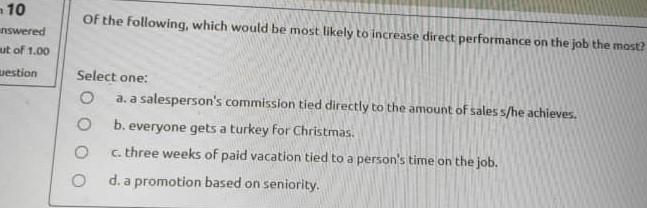 09 answered out of 1.00 Due to the conflict about