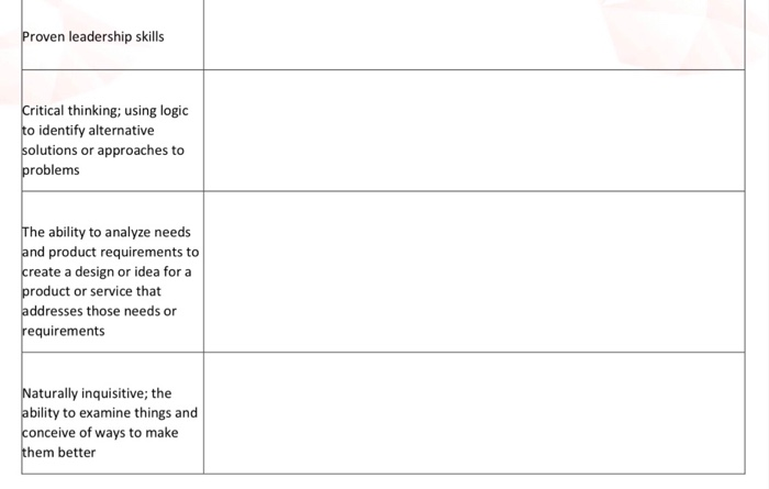 1. Skill Identification Exercise: Job-Related