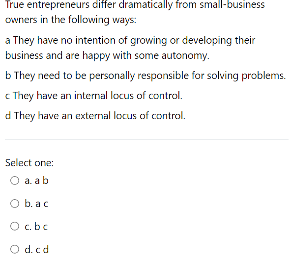 True entrepreneurs differ dramatically from