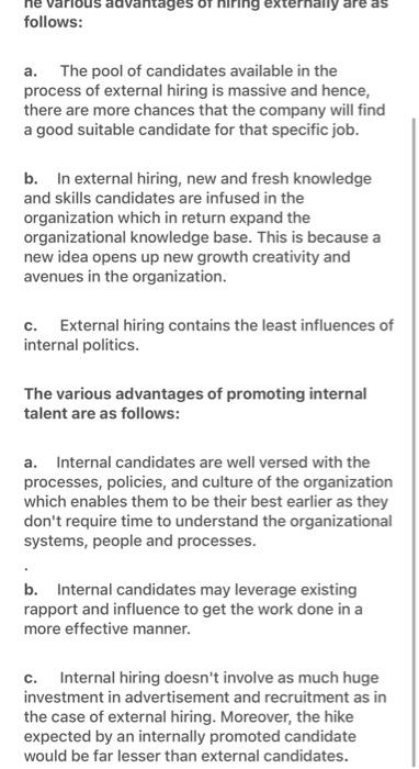 What advantages can you see in hiring nearly half