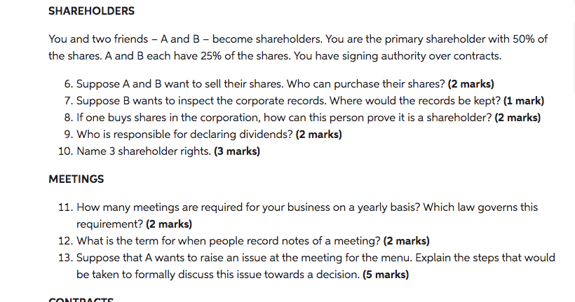 You and two friends - A and B - become