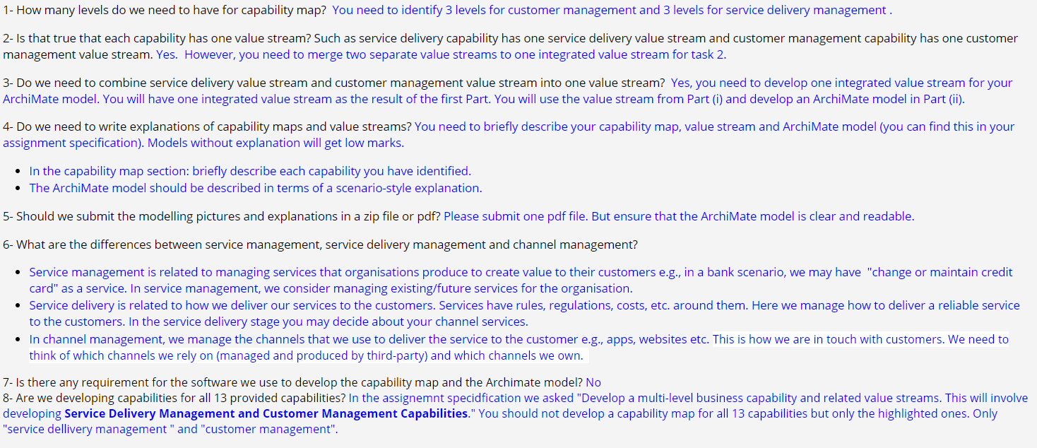 Capability Map, Value Stream and ArchiMate