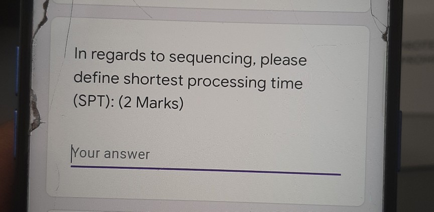 In regards to sequencing, please define shortest