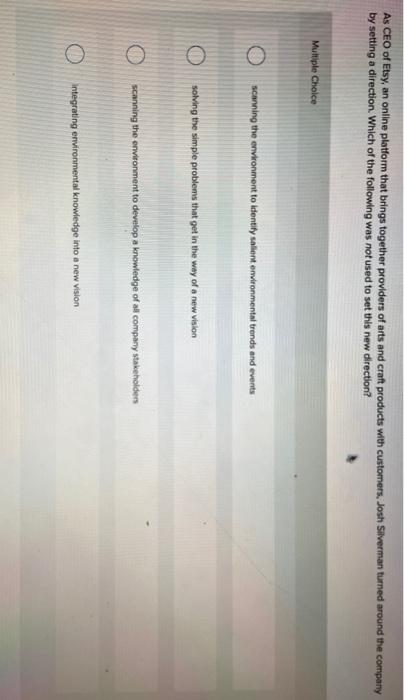 As CEO of Etsy, an online platform that brings