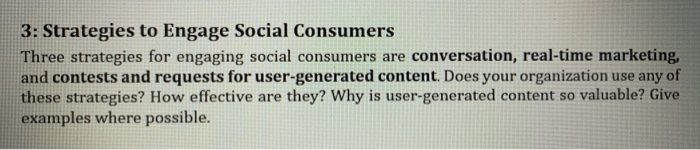 3: Strategies to Engage Social Consumers Three