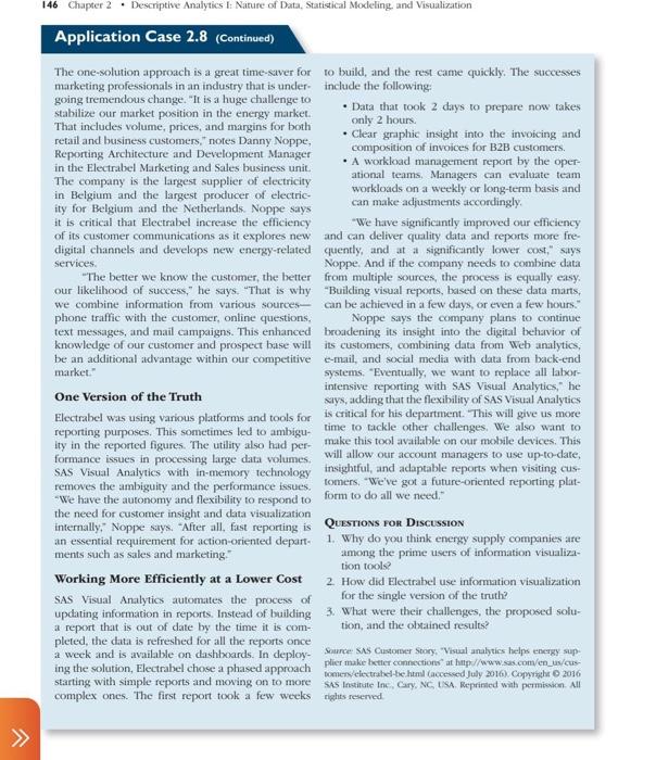 Application Case 2.8 Visual Analytics Helps