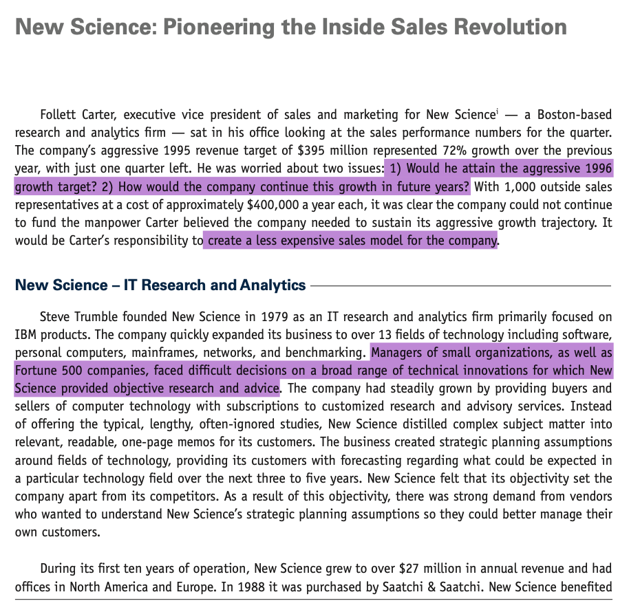 Read New Science: Pioneering the inside sales