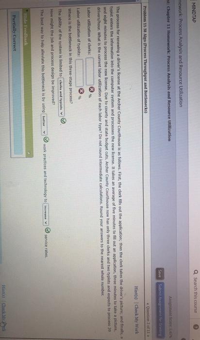 MINDTAP Q Search this course mework: Process
