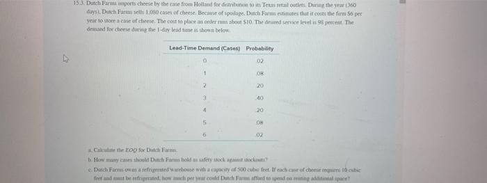 please use question 15.3 to help me answer
