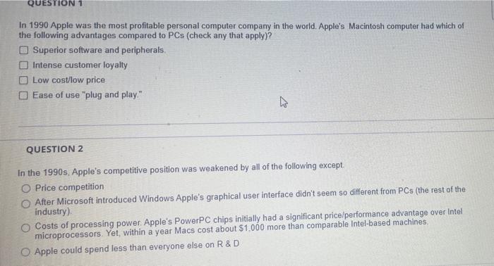 please help QUESTION 3 John Sculley expanded