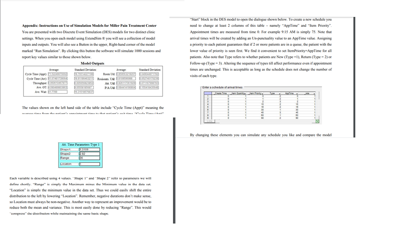 Consider the table of output data generated by