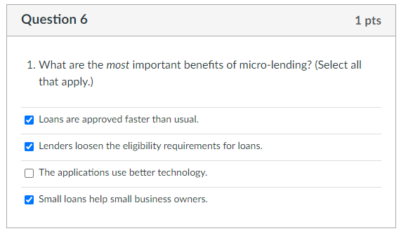 Please correct! Question 6 1 pts 1. What are the