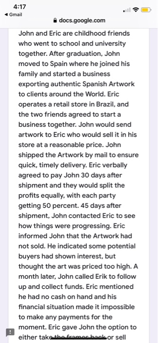 4:17 Gmail docs.google.com John and Eric are