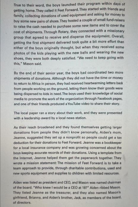 NONPROFIT MANAGEMENT: please help answer case