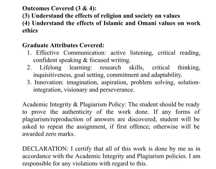 Outcomes Covered (3 & 4): (3) Understand the