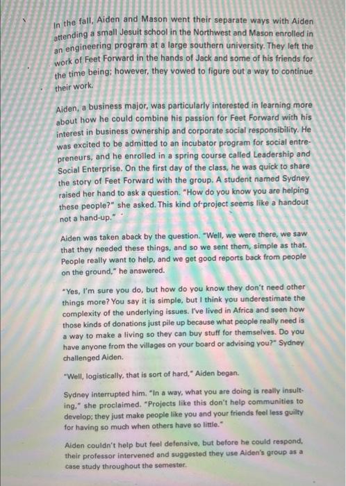 NONPROFIT MANAGEMENT: please help answer case