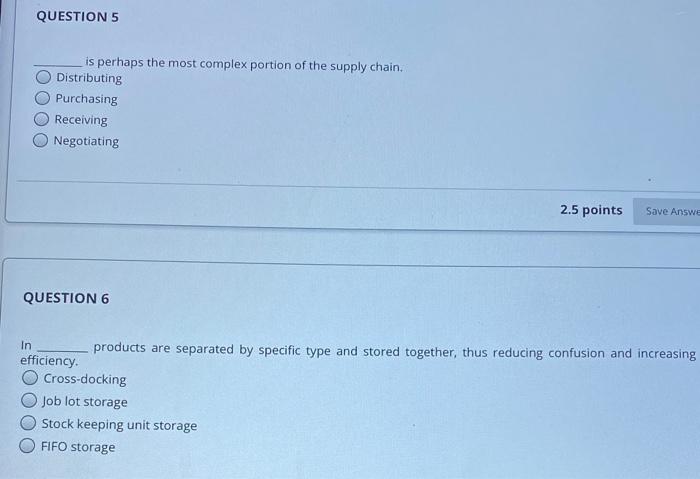 QUESTION 5 is perhaps the most complex portion of