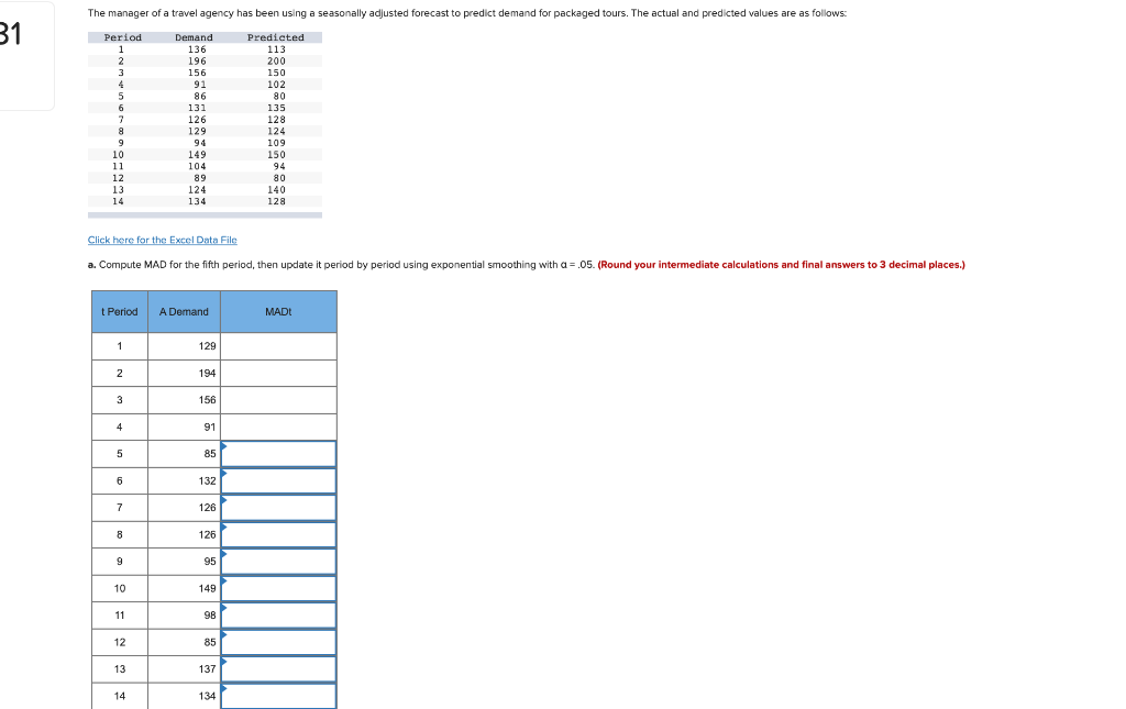 The manager of a travel agency has been using a