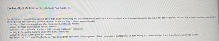 PA 4-4 (algo) McK's is a very popular hair salon