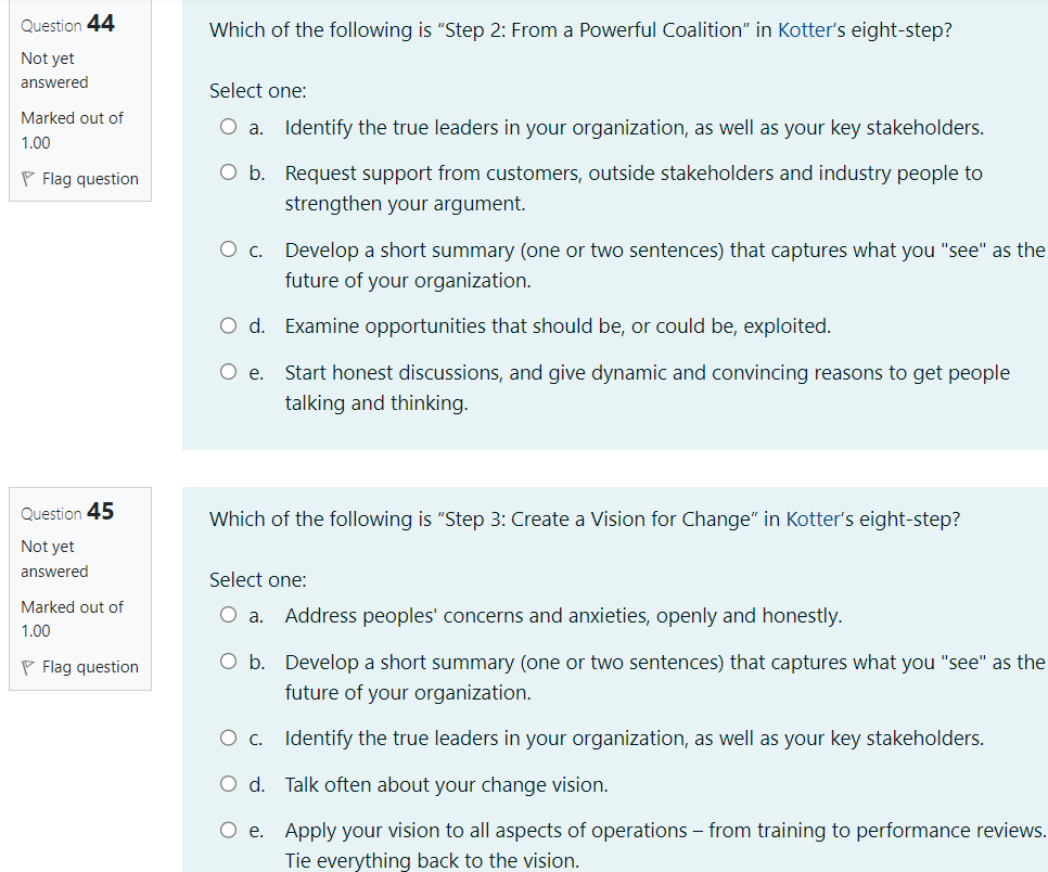 Which of the following is "Step 2: From a