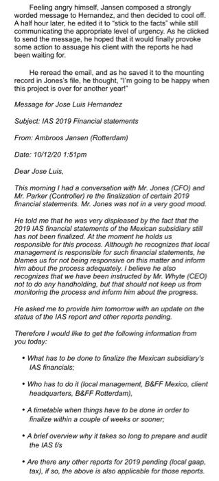 Case #2 - A Cross Cultural Business Problem The