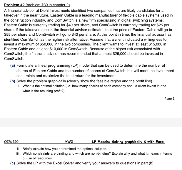 Please graph clearly! Problem #2 (problem #30 in