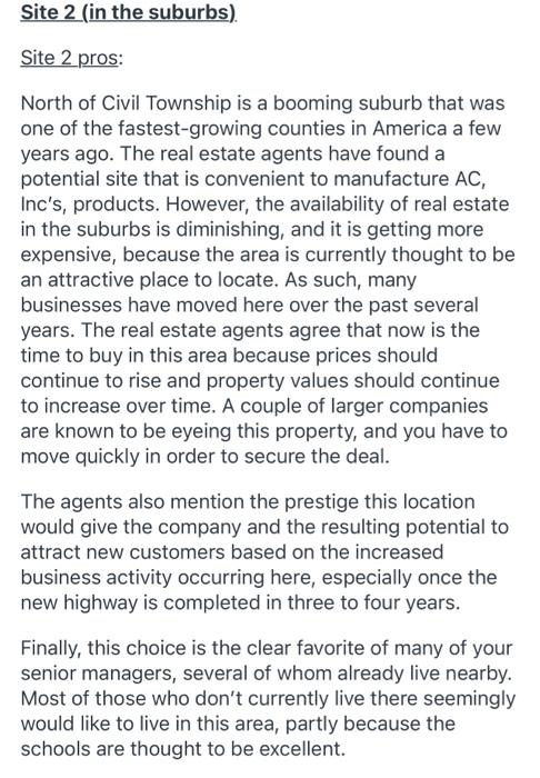 Chapter 2 Project-Location, Location, Location