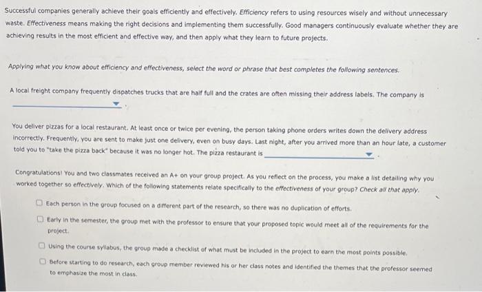 1. Management and Its Role in Efficiency and