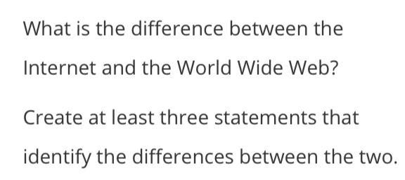 What is the difference between the Internet and