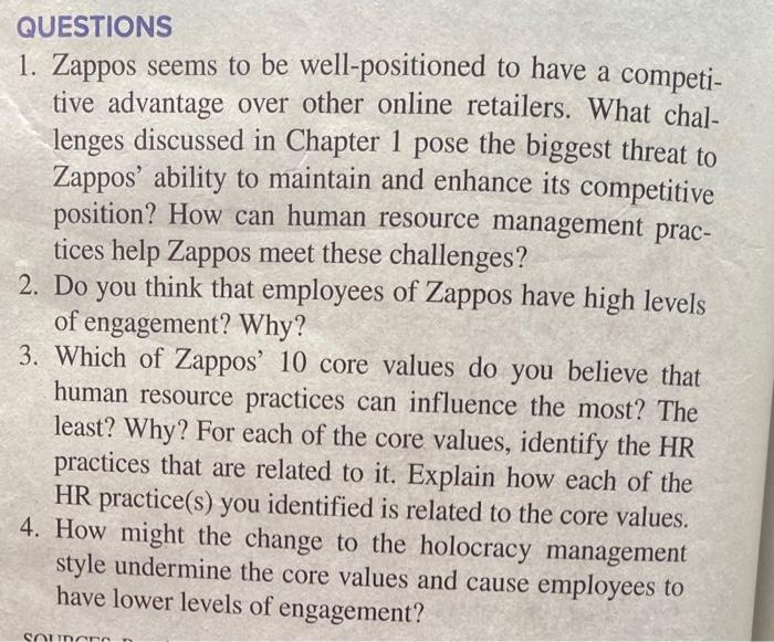 please answer Questions after reading article