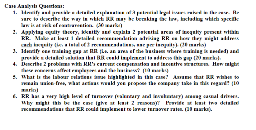please help case study for Human Resources class