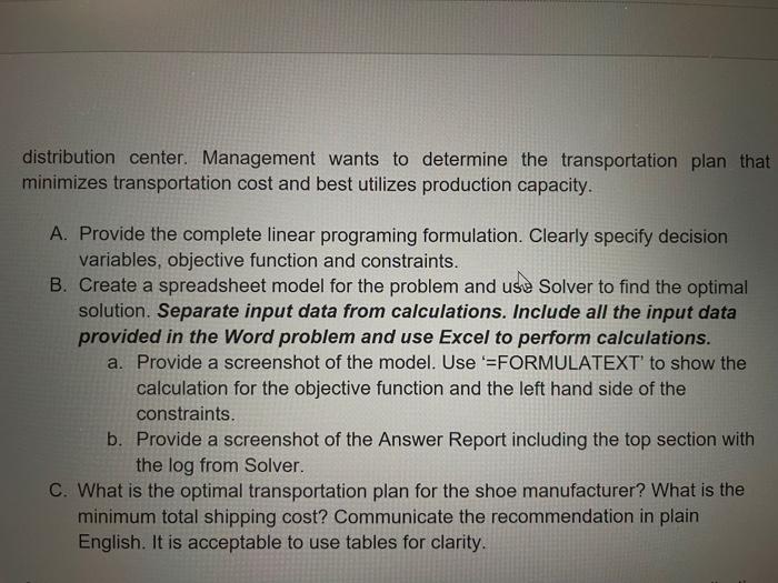 To be solved in excel using solver, need excel