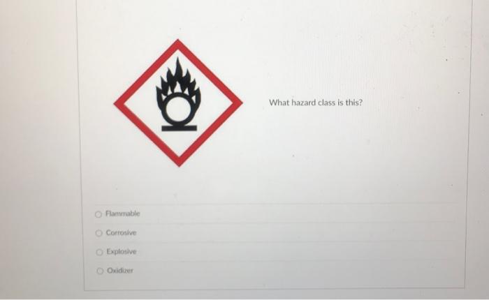 What hazard class is this? Flammable Corrosive