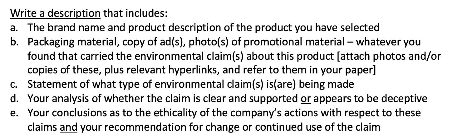 Using Fiji water as the product, determine