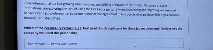 Kokal International is a fast-growing small