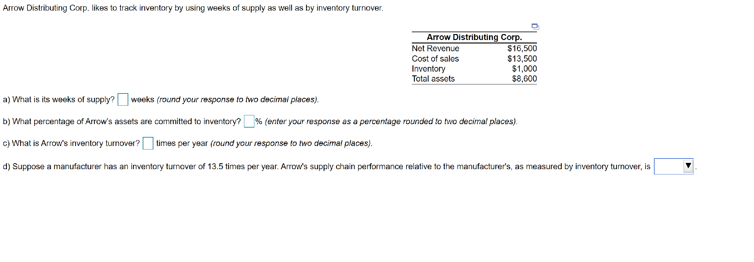 Arrow Distributing Corp. likes to track inventory