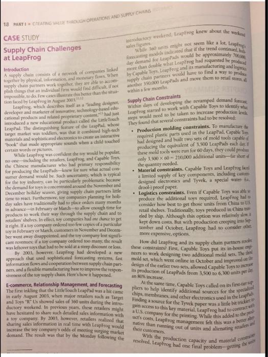 based on the case study below, provide fresh and