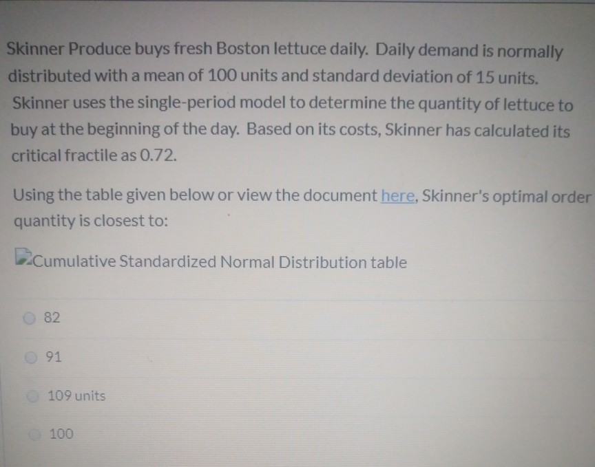 Skinner Produce buys fresh Boston lettuce daily.