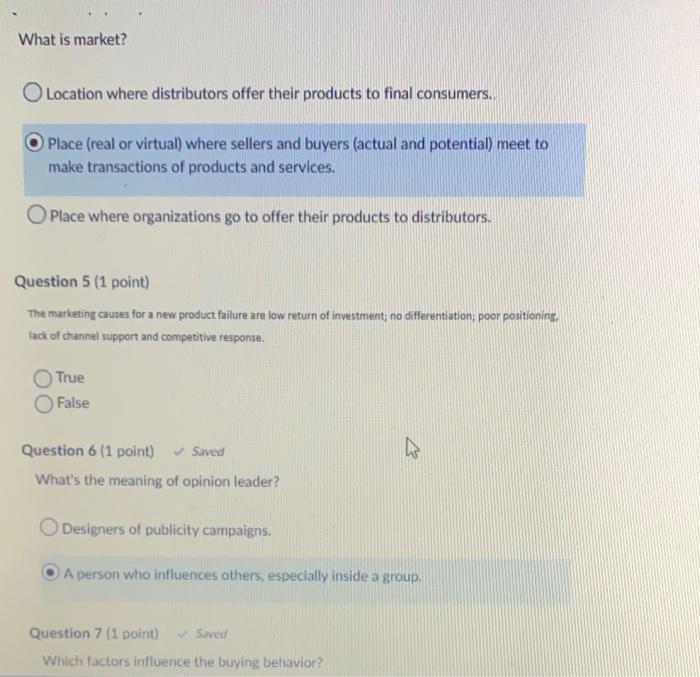 What is market? Location where distributors offer