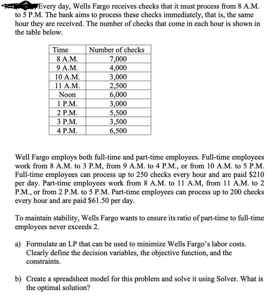 Every day, Wells Fargo receives checks that it