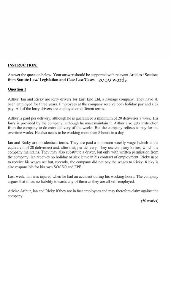 INSTRUCTION: Answer the question below. Your