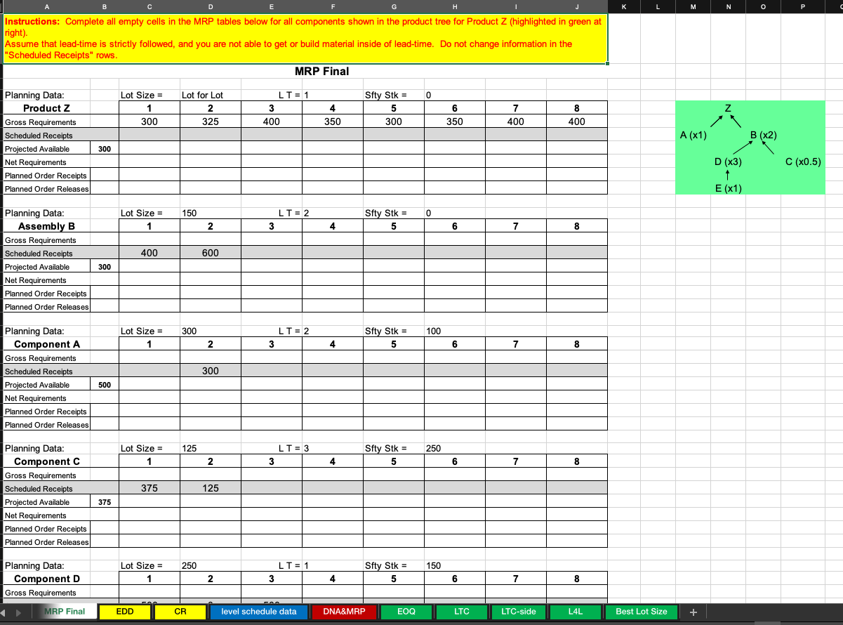 D E F H K L M N 0 C Instructions: Complete all