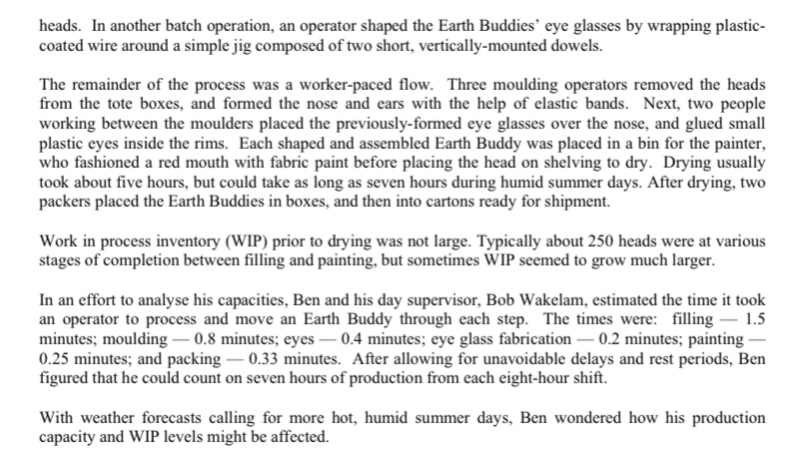 Operations Management Case: Earth Buddy Please