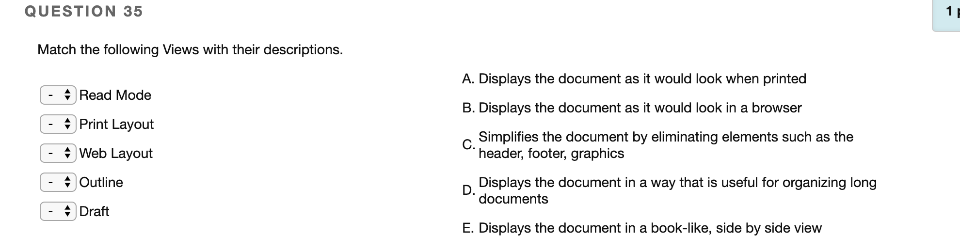 QUESTION 11 When Sandro imported his Excel data