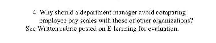 4. Why should a department manager avoid